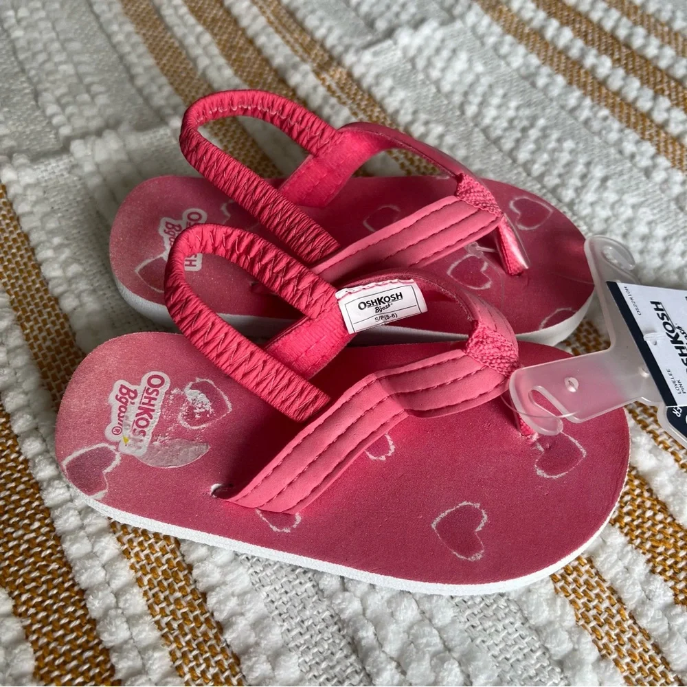 OshKosh B'Gosh Heart‎ Flip Flops Toddler S (5/6)